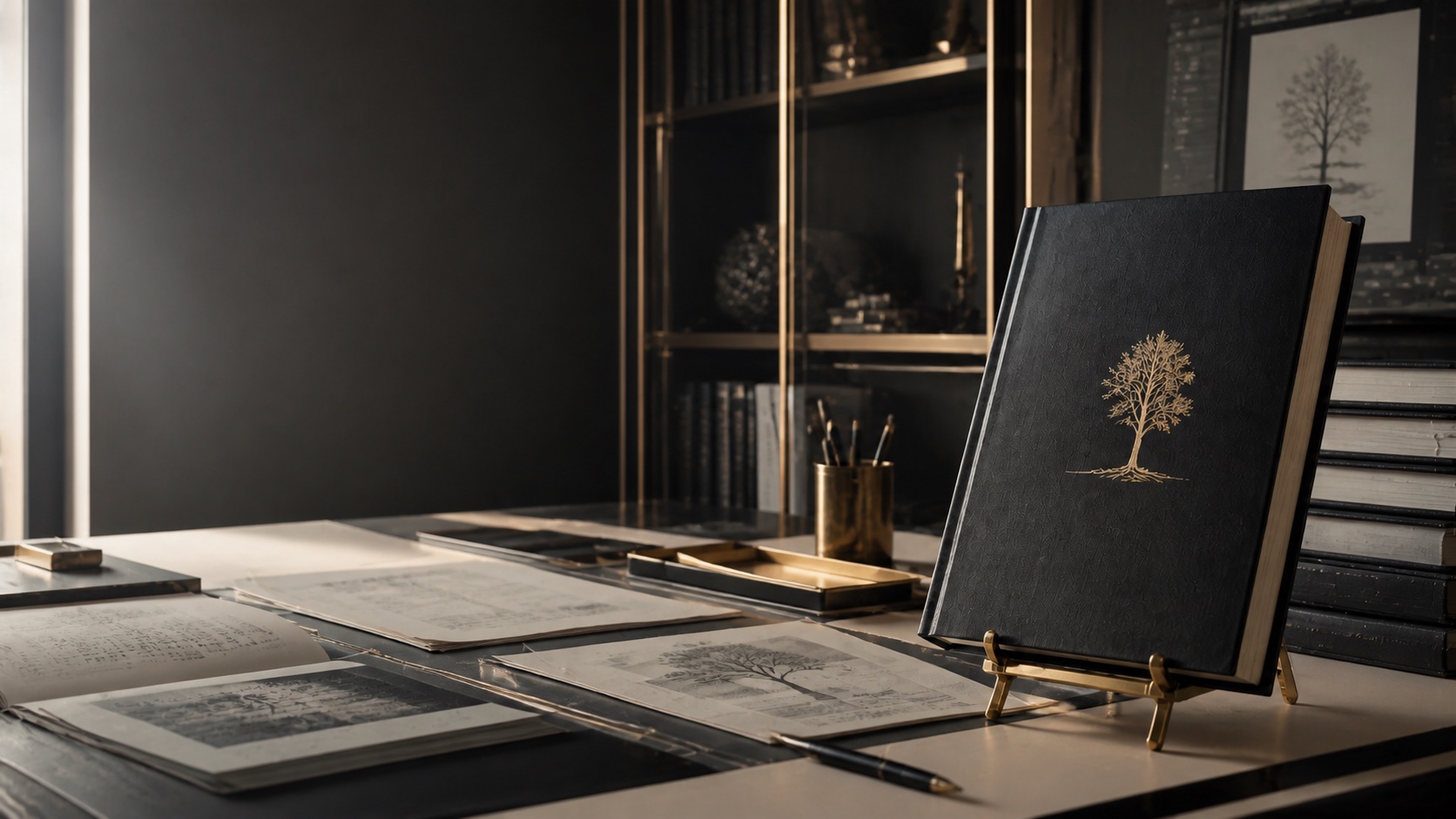 Un libro terminado nace entre manuscritos en un estudio editorial contemporáneo