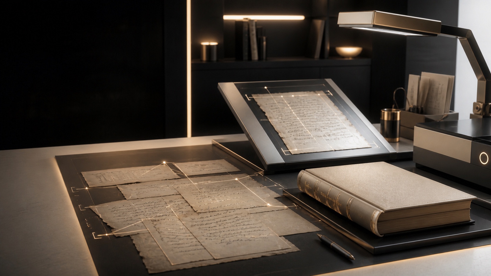 Un manuscrito se reorganiza en un laboratorio editorial contemporáneo